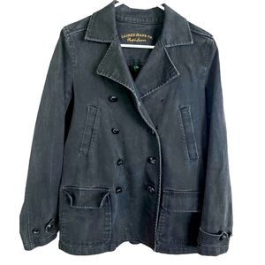 Lauren Jeans Co Ralph Lauren Black Denim Vintage‎ Pea Coat M